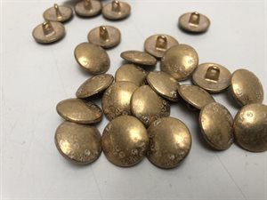 Metal knap - rund i kobber look, 15 mm